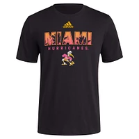 Men's adidas Black Miami Hurricanes Hero Fan Fresh T-Shirt
