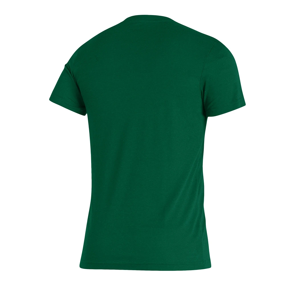Men's adidas Green Miami Hurricanes Along The Shadow Tri-Blend T-Shirt
