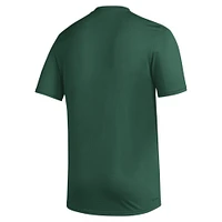 Men's adidas  Green Miami Hurricanes Exit Velocity Baseball Pregame AEROREADY T-Shirt