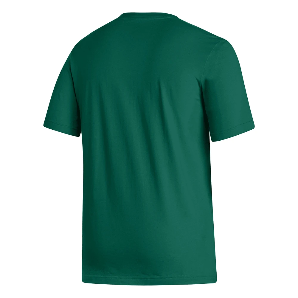 Men's adidas  Green Miami Hurricanes Head of Class Fresh T-Shirt