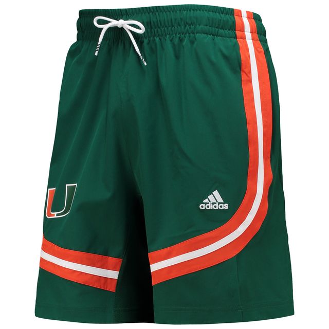 Short de basket-ball AEROREADY adidas Miami Hurricanes Swingman vert pour hommes