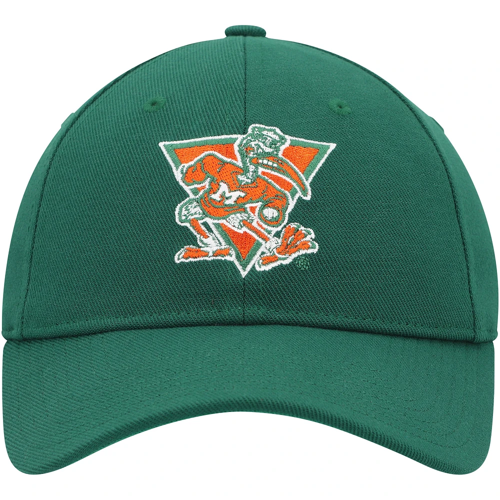 Men's adidas Green Miami Hurricanes Vault Slouch Flex Hat