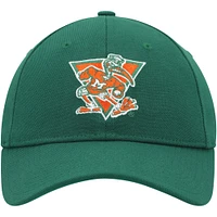 Men's adidas Green Miami Hurricanes Vault Slouch Flex Hat