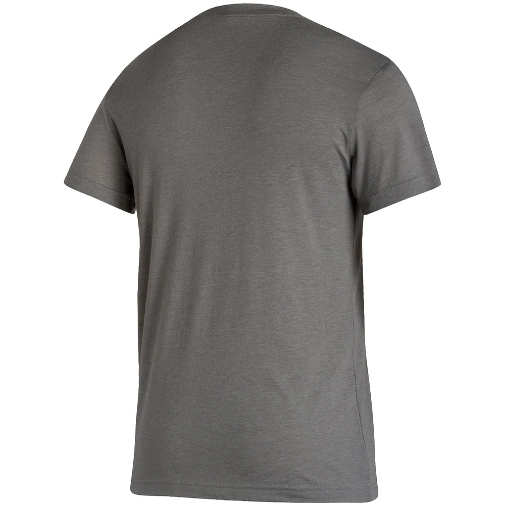 Men's adidas Heathered Charcoal Miami Hurricanes 5X National Champions Reminisce Tri-Blend T-Shirt