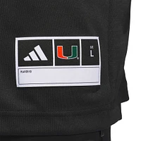 Men's adidas #24 Black Miami Hurricanes Premier Strategy Jersey