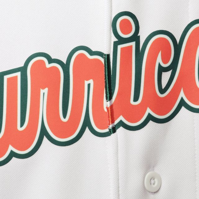 Maillot de baseball réplique des Hurricanes Miami adidas blanc pour hommes