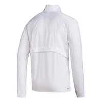 Men's adidas Miami Hurricanes Sideline AEROREADY Raglan Sleeve Quarter-Zip Jacket