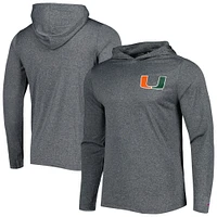 T-shirt à capuche manches longues Champion Miami Hurricanes gris pour homme