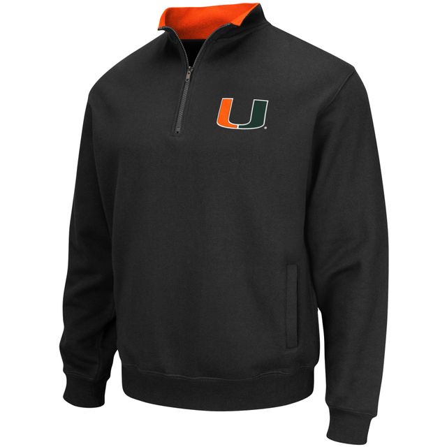 Veste Colosseum Black Miami Hurricanes Tortugas Logo Quarter-Zip pour homme
