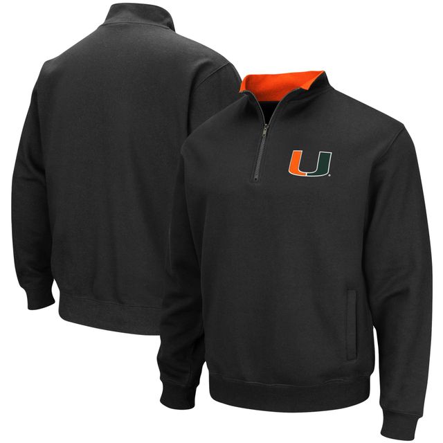 Veste Colosseum Black Miami Hurricanes Tortugas Logo Quarter-Zip pour homme