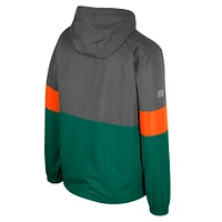 Men's Colosseum Charcoal Miami Hurricanes Miles Full-Zip Jacket