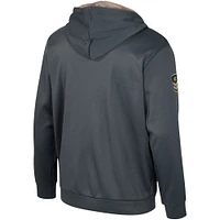 Sweat à capuche pour hommes Colosseum Charcoal Miami Hurricanes OHT Military Appréciation