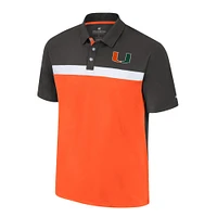 Men's Colosseum Charcoal Miami Hurricanes Two Yutes Polo
