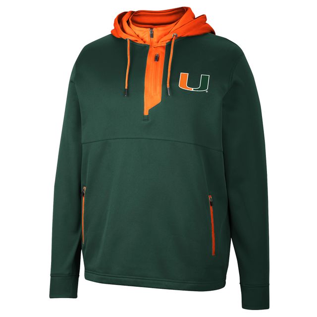 Sweat à capuche zippé Colosseum Miami Hurricanes Luge 3.0 pour homme vert