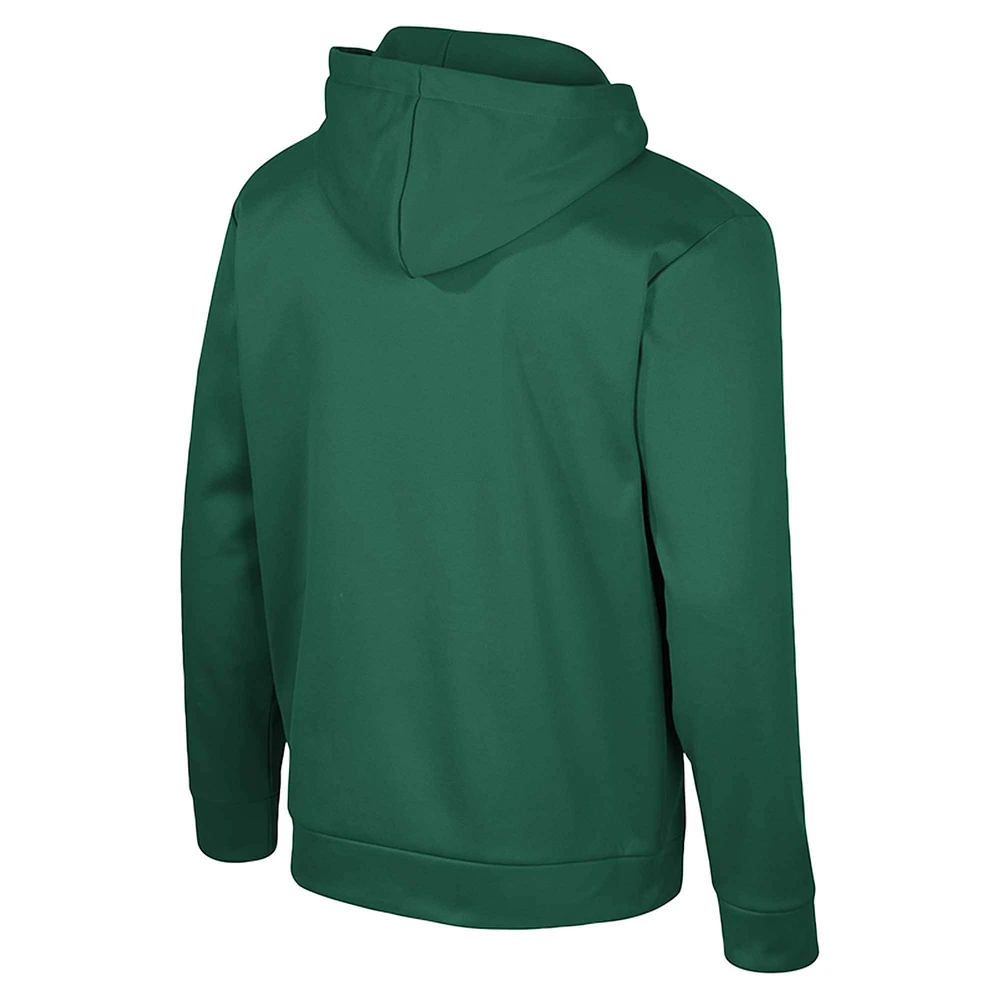 Men's Colosseum  Green Miami Hurricanes Quarter-Zip Hoodie