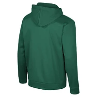 Men's Colosseum  Green Miami Hurricanes Quarter-Zip Hoodie