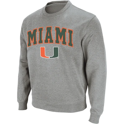 Sweat Colosseum Heather Grey Miami Hurricanes Arch & Logo Homme