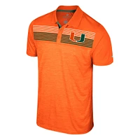 Men's Colosseum Orange Miami Hurricanes Big & Tall Langmore Polo