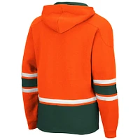Men's Colosseum Orange Miami Hurricanes Lace Up 3.0 Pullover Hoodie