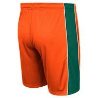 Men's Colosseum Orange Miami Hurricanes Panel Shorts