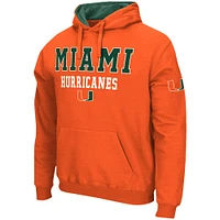 Men's Colosseum Orange Miami Hurricanes Sunrise Pullover Hoodie