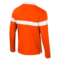 Men's Colosseum  Orange Miami Hurricanes Too Cool For School Long Sleeve Polo