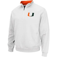 Veste Colosseum White Miami Hurricanes Tortugas Logo Quarter-Zip pour homme