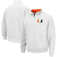 Veste Colosseum White Miami Hurricanes Tortugas Logo Quarter-Zip pour homme