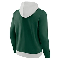 Men's Fanatics  Gray/Green Miami Hurricanes Primary Arctic Fleece Pullover Hoodie