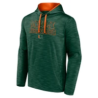 Men's Fanatics Green Miami Hurricanes Athlete Poly Fleece Pullover Hoodie