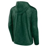 Men's Fanatics Green Miami Hurricanes Athlete Poly Fleece Pullover Hoodie