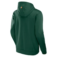 Men's Fanatics Miami Hurricanes Defender Dot Faded Primary Pullover Hoodie