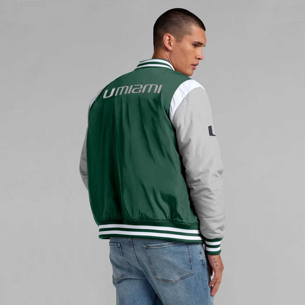Men's Fanatics  Green Miami Hurricanes Elements Elite Full-Snap Jacket