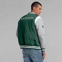 Men's Fanatics  Green Miami Hurricanes Elements Elite Full-Snap Jacket