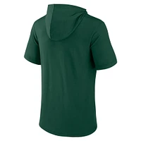 Men's Fanatics Green Miami Hurricanes Outline Lower Arch Hoodie T-Shirt
