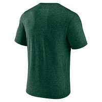 Men's Fanatics Heather Green Miami Hurricanes Weighted Circle Stack T-Shirt