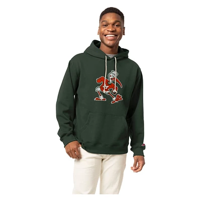 Sweat à capuche Essential Fleece 2.0 vert foncé avec logo vintage des Miami Hurricanes pour homme