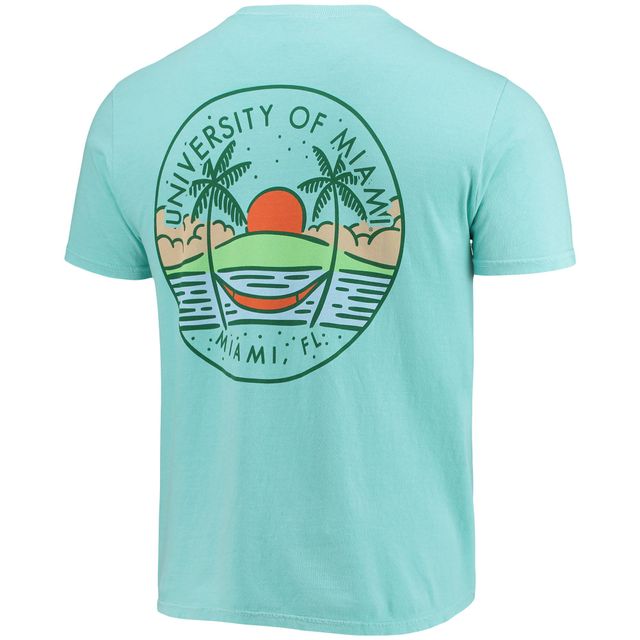 T-shirt Mint Miami Hurricanes Circle Scene Comfort Colours pour homme