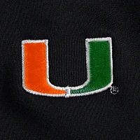 Men's Peter Millar Black Miami Hurricanes Perth Performance Quarter-Zip Top
