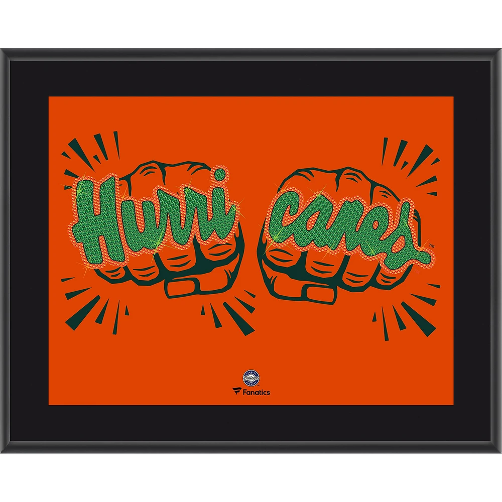 Miami Hurricanes 10.5" x 13" 2019 Touchdown Rings Sublimated Plaque