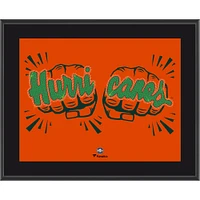 Miami Hurricanes 10.5" x 13" 2019 Touchdown Rings Sublimated Plaque