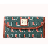 Pochette continentale couleur équipe Dooney & Bourke Miami Hurricanes pour femmes