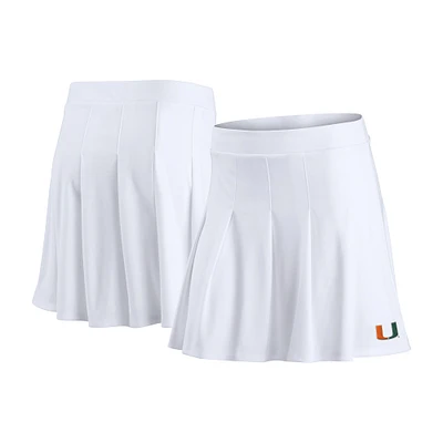 Women's Fanatics White Miami Hurricanes Heritage Primary Skirt