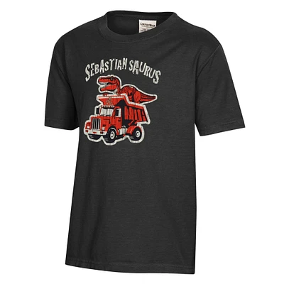 T-shirt noir camion Dino ComfortWash pour jeunes des Hurricanes de Miami
