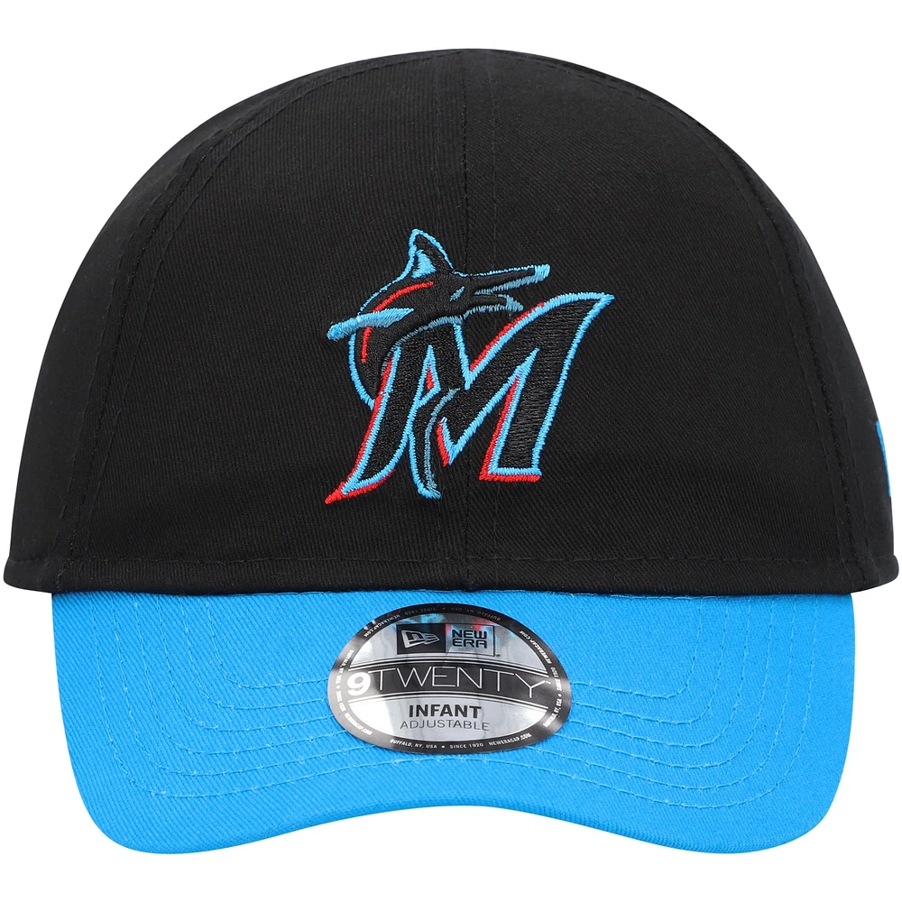 Casquette New Era Miami Marlins Team Colour My First 9TWENTY Flex noire pour bébé