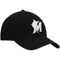 Men's '47 Black Miami Marlins Challenger Adjustable Hat