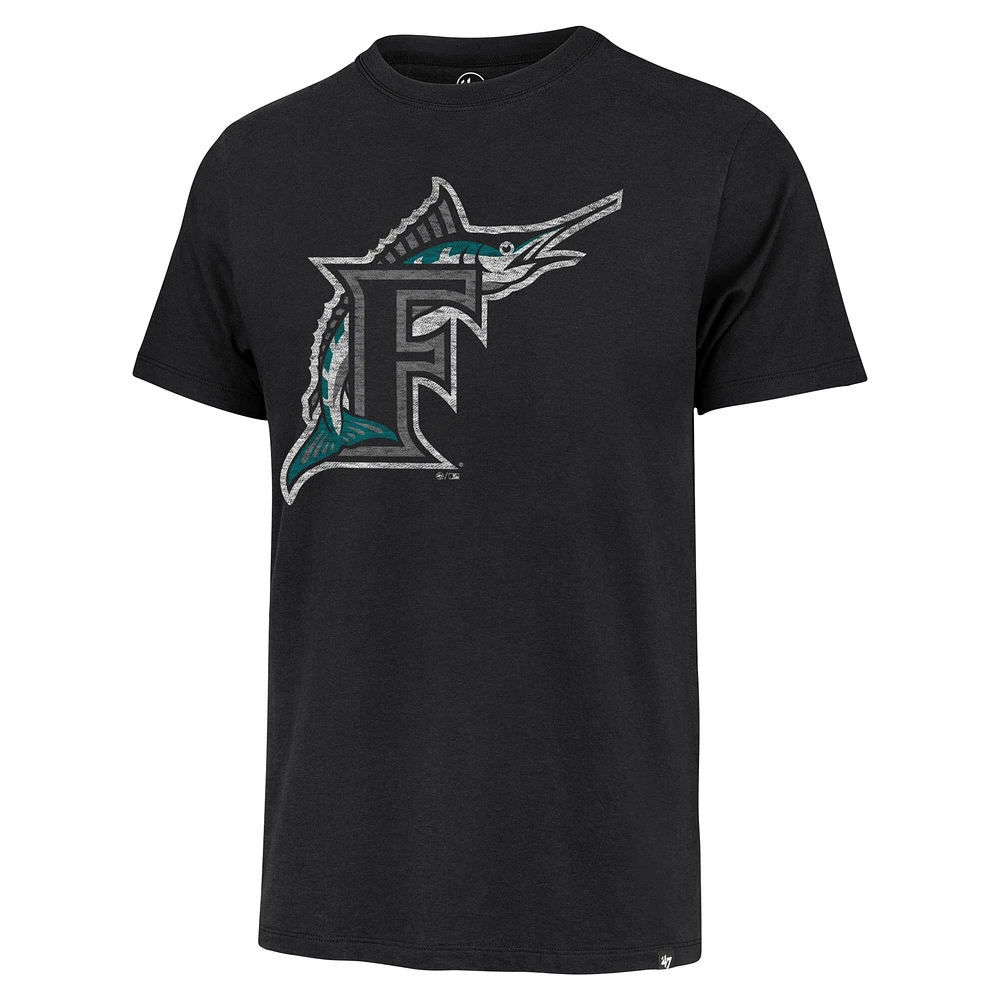 Men's '47 Black Miami Marlins Premier Franklin T-Shirt