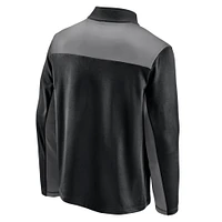 Men's Black Miami Marlins Team Primary Logo Quarter-Zip Jacket