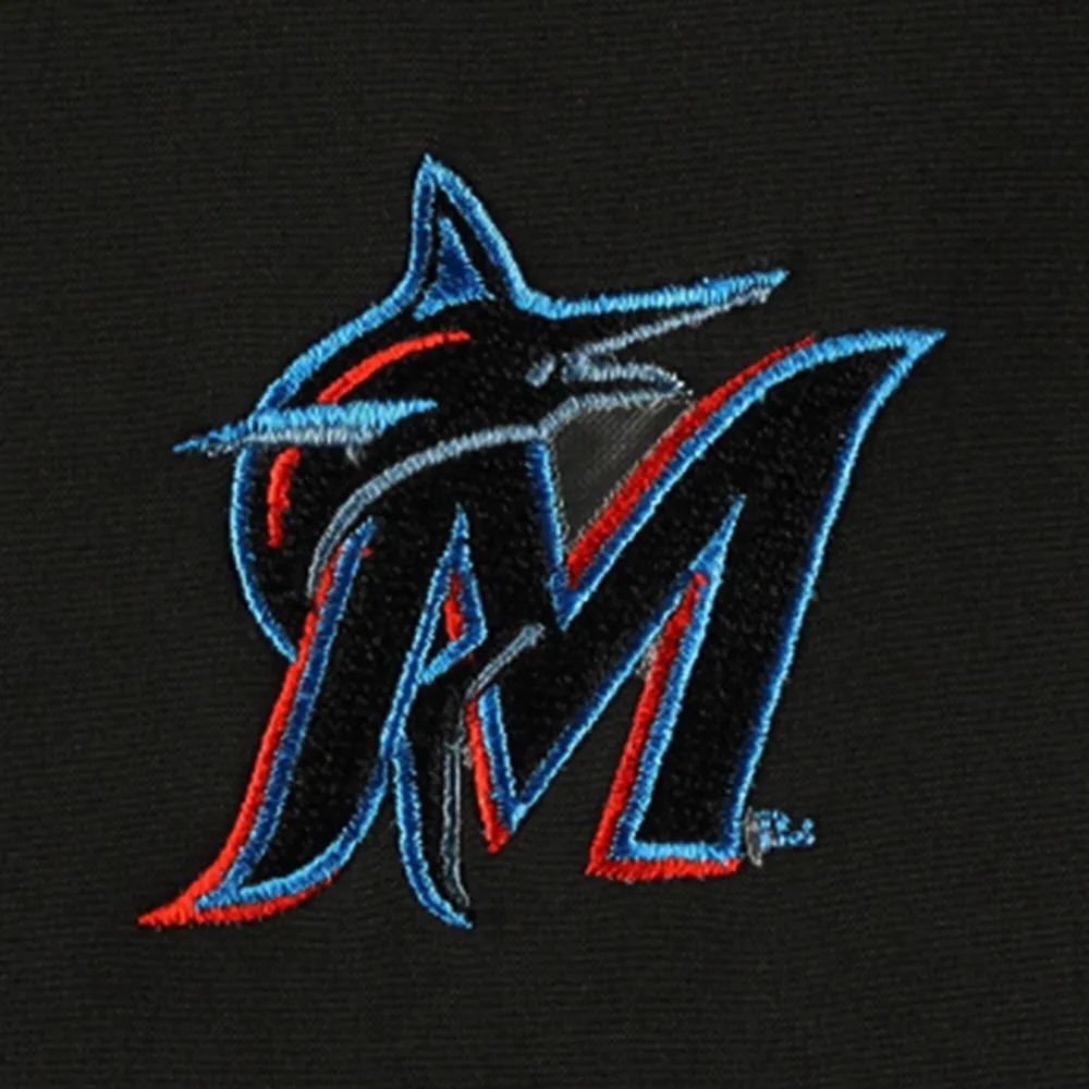 Men's Dunbrooke Black/Heather Gray Miami Marlins Alpha Full-Zip Jacket