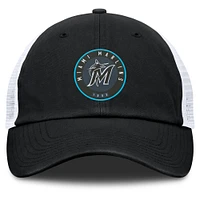 Men's Fanatics Black/White Miami Marlins Averies Adjustable Hat